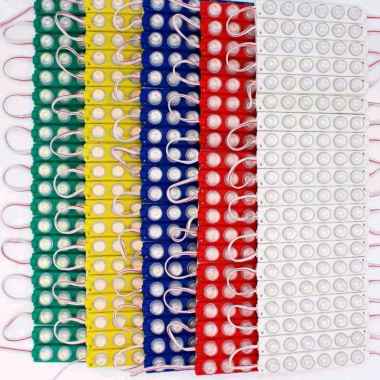 Modul Lampu LED 6 Mata Besar 6W 12V 24V Waterproof Motor Mobil Neon Box 24 Volt Biru