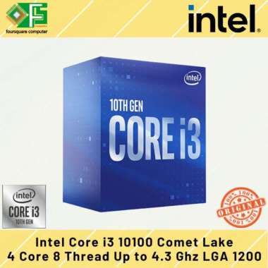 Processor Intel Core i3 10100 3.60GHz 4 Core - LGA1200 Gen 10