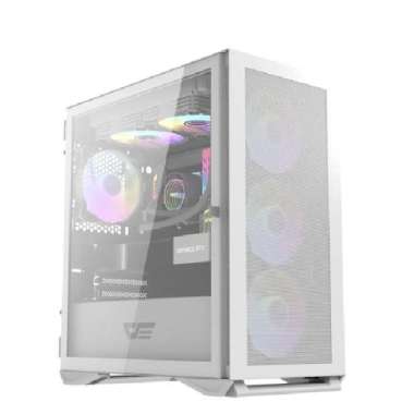 Casing PC M-ATX Darkflash DLM200 Black & White | CPU Case Micro ATX Putih