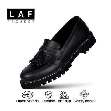 Sepatu Loafers Pria Wanita Hitam Kerja Casual Original Oscar LAF Project 41