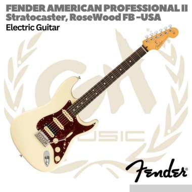 Fender American Professional II HSS Stratocaster Electric Guitar RW Olympic White