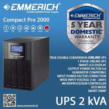 Promo Ups Online Emmerich 2 Kva, Ups 1 Phase 2000 Va Baru