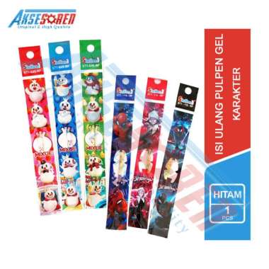Aksesoren Refill Pulpen Gel 1 Pcs / Isi Ulang Pulpen Tinta Hitam / Ballpoint Gel Pena 1 Pcs Laki-lak