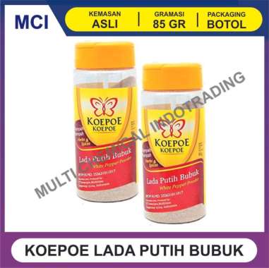 LADA PUTIH BUBUK KOEPOE KUPU / MERICA BUBUK KUPU 85 GR - 1 DUS 72 PCS
