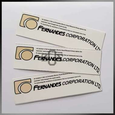 Stiker Sticker Decal Gitar Guitar Fernandes Corporation