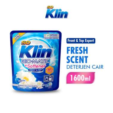 Promo Harga So Klin Biomatic Liquid Detergent Front Load 1600 ml - Blibli