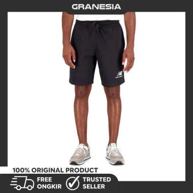 NB Essentials Stacked Logo Men's Short MS31540BK|Celana Lari Pendek Pria XL