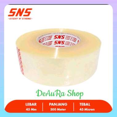 Lakban SNS Bening/Coklat Jumbo 500 Yard 300m 300m Eco Bening