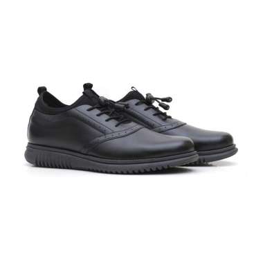 Volve Orca Leather Edition Black - Sepatu Casual Formal Kerja Kasual Pria Pantofel Hitam Pria Cowok