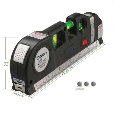 Fixit Level Pro 3 Penggaris Laser Waterpass Meteran Laser 250 Cm Pro 3 hitam
