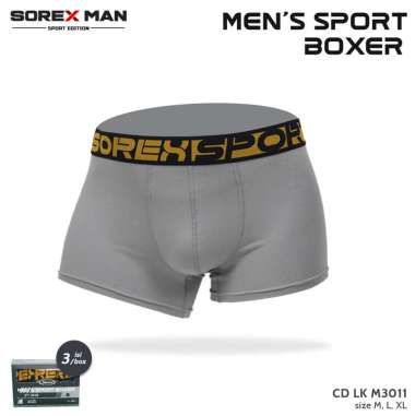 (3 PCS) Sorex Man Boxer Sport Pria Celana Dalam Optimum Katun CD 3011 M