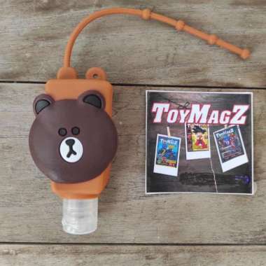 Hand Sanitizer Botol Karakter Hiasan Tas Anak Lucu isi Hand Sanitizer Brown