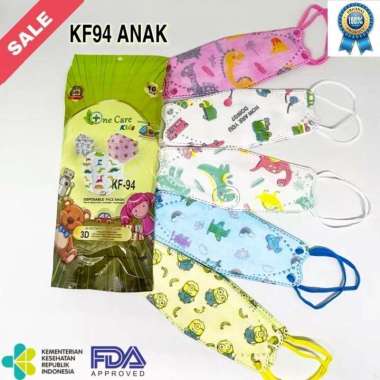 MASKER ANAK KF94 KOREA KIDS FACE MASK KF 94 ANAK MOTIF Per 10pcs Kuning
