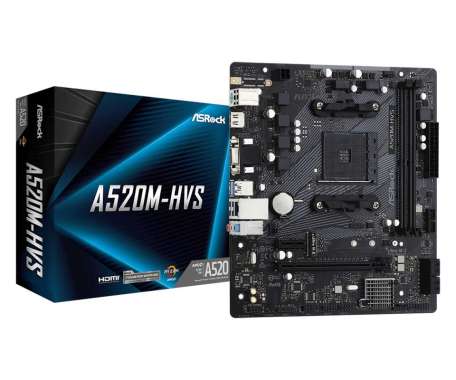 ASROCK A520M-HVS (AM4, A520, DDR4) BOX