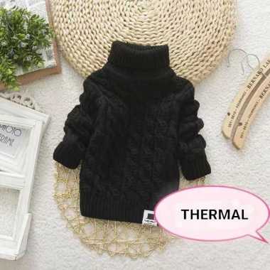 VERISH IMPORT KIDS WINTER THERMAL KNIT TURTLENECK SWEATER TOP BAJU RAJUT SWITER ANAK LAKI PEREMPUAN 