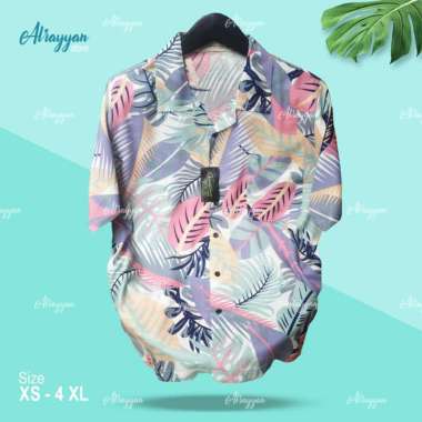 Baju Kemeja Pantai Hawai Lengan Pendek Pria Wanita XL