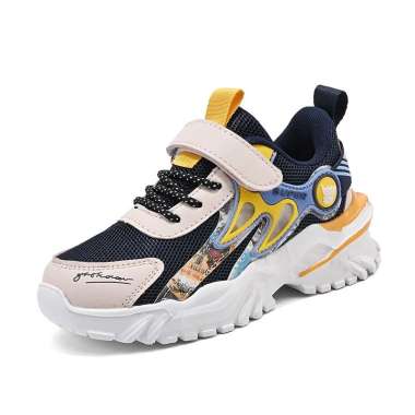 SPV Fashion Sepatu Anak Laki-laki Dan Perempuan Mesh Kasual Tide Velcro Sneakers Sepatu olahraga Uku