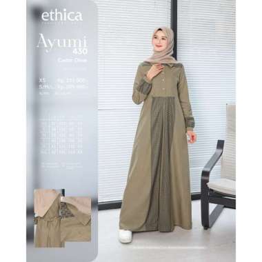 DRESS ONLY ETHICA ORIGINAL AYUMI 430 BLUE AYUMI 430 CEDAR OLIVE GAMIS DEWASA GAMIS ETHICA GAMIS KELU