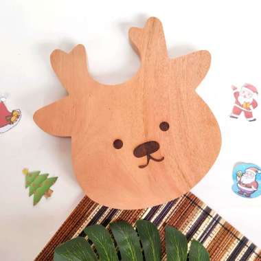 ARENHANDICRAFT Talenan rusa grafir kayu mahoni