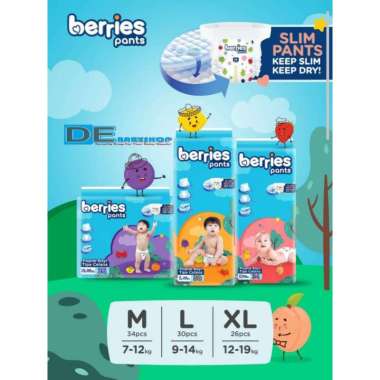 BERRIES POPOK BABY BERRIES PANTS / TIPE CELANA M34 / L30 / XL26 Size XL26