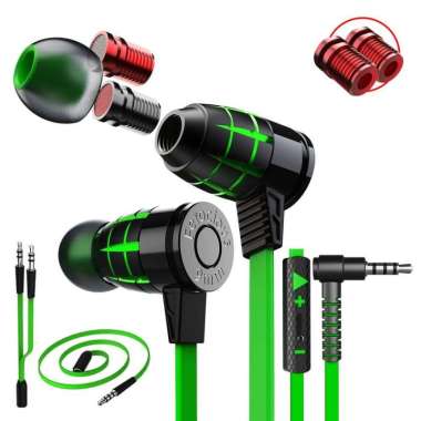 Plextone G25 New Version Gaming Earphone Hijau