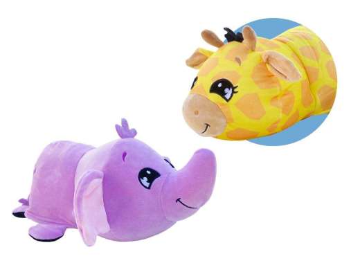 15in Mushmillows FlipaZoo Jazzy Giraffe / Emi Elephant - Surprise Toys