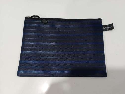 Map Kain / Hand Bag / Zipper Bag Trifelo TF-533 Resleting A5 Biru