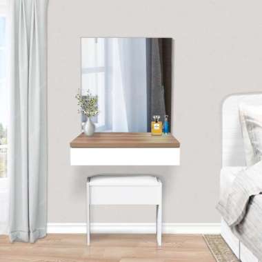 IDEA Meja Rias Gantung Dressing Table Kayu Modern Minimalis Putih - Perth