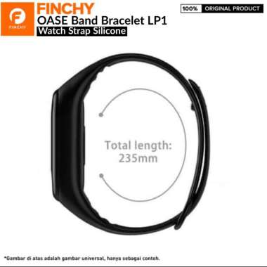 Finchy silicone strap Oase Band LP1 LP01 Replacement rubber Wristband BLACK