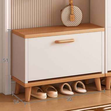 Homedoki Lemari Sepatu Kayu Minimalis/Organizer Sepatu/ Lemari Sepatu Putih / Rak Sepatu / Lemari Se
