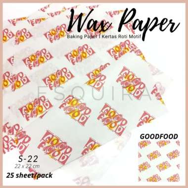 Kertas Roti 25 Pcs / Korean Bento Cake Baking Paper / S-22 Goodfood