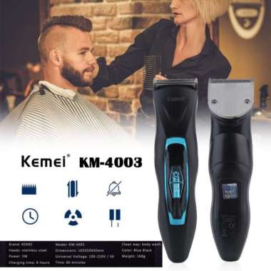 KEMEI KM-4003 Men Waterproof Professional Electric Hair Clipper Trimme Multivariasi