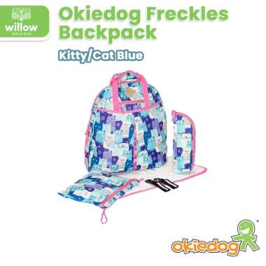 Diaper Bag - Okiedog Freckles Backpack Kitty/Cat Blue