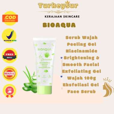 BIOAQUA Scrub Wajah Peeling Gel Niacinamide Brightening & Smooth Facial Exfoliating Gel Wajah 100g E