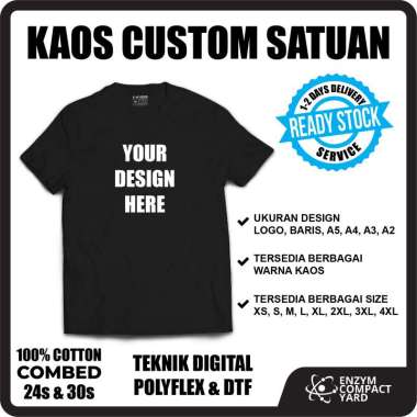 KAOS SABLON ANAK CUSTOM POLYFLEX SATUAN | KATA | COUPLE FAMILY A3 6