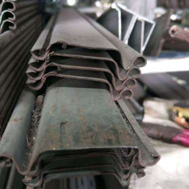 Slat daun rolling door besi murah 0,4 mm polos per batang