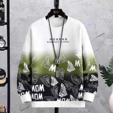 Baju Atasan Kaos Sweater Shoes Lengan Panjang Pria Army XL