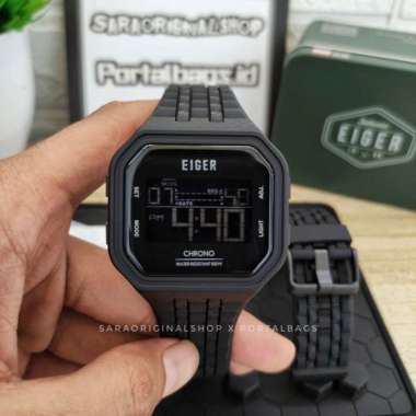 Eiger Linville - Jam Tangan Digital Pria - Original Hitam
