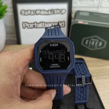 Eiger Linville - Jam Tangan Digital Pria - Original Biru