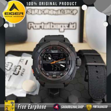Eiger Antero Watch Jam Tangan Analog Digital Original Hitam