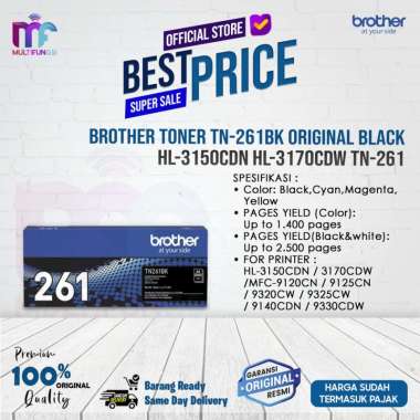 Brother Toner TN-261BK Original Black / HL-3150CDN HL-3170CDW TN-261