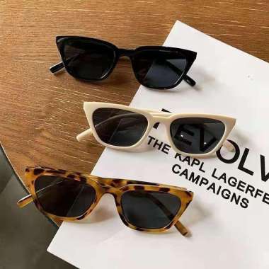 KACAMATA HITAM GAYA TRENDY PRIA/WANITA km05 KOREAN FASHION SUNGLASSES Putih