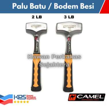Camel Palu Batu Besi Gagang Fiber 2 Lb (1 Kg) - 3 Lb (1.5 Kg) 2 LB