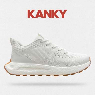 Kanky Story Honjo ukuran 35-45 - Sepatu Sneakers Casual Sport Sekolah Pria Wanita Kanky 41 White