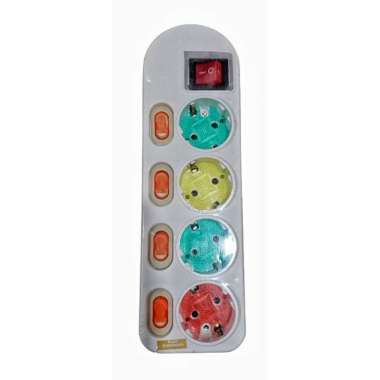 Stop Kontak Tanpa Kabel / Stop Kontak Dexicon On Off / Terminal Listrik 4 Lubang