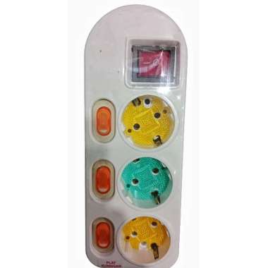 Stop Kontak Tanpa Kabel / Stop Kontak Dexicon On Off / Terminal Listrik 3 Lubang