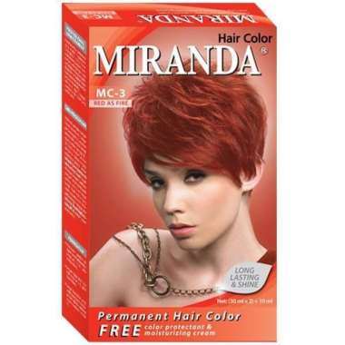 MIRANDA Permanent Hair Color Premium Cat Warna Pewarna Rambut mc-3 redasfire