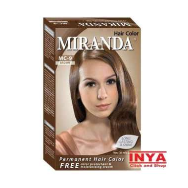 MIRANDA Permanent Hair Color Premium Cat Warna Pewarna Rambut mc-9 brown