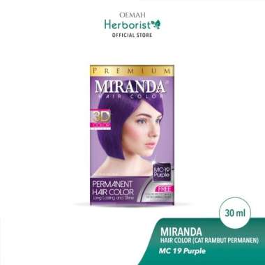MIRANDA Permanent Hair Color Premium Cat Warna Pewarna Rambut mc-19 purple