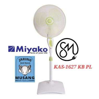 Kipas Angin Miyako KAS-1627 KB PL stand fan 1627KBPL 1627KB PL Grill Besi